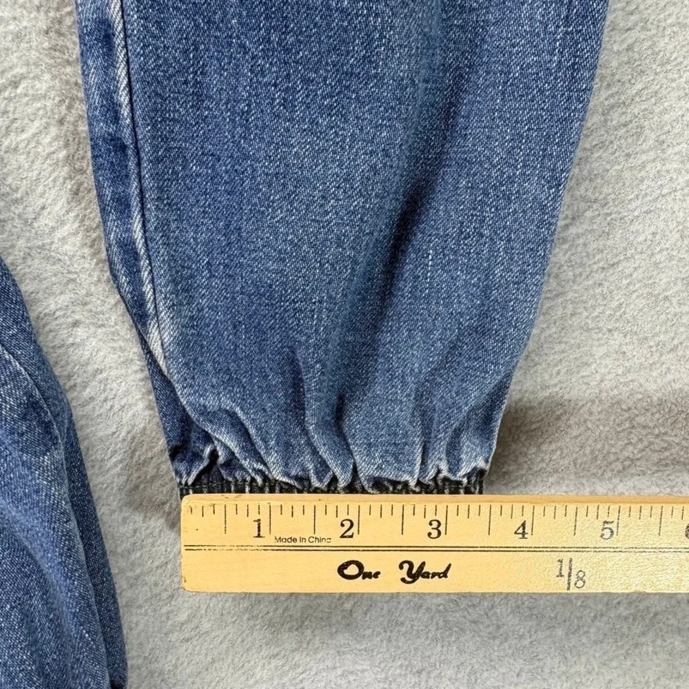 Vintage OshKosh Bgosh Boys 6 Blue Bib Overalls Elastic Cuffs Talon Zip Denim